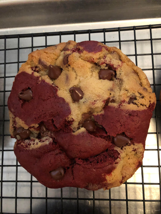 Nutella Infused Red Velvet Chocolate Chip